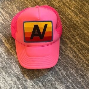 Pink Trucker Hat with Colorful Patch